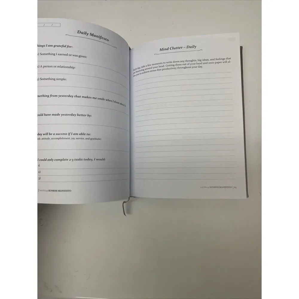 Salt Wrap The Sunrise Manifesto Guided Morning Journal  Reflection Self-Care